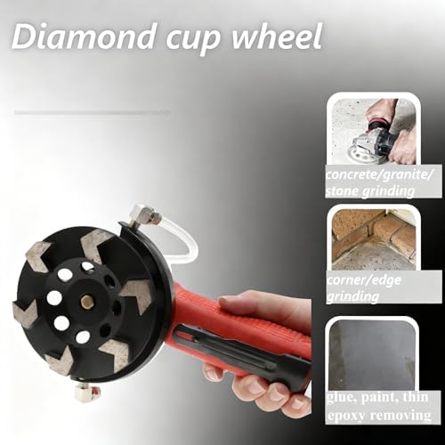 High Performance Diamond Grinding Cup Wheel, 5’’ Aggressive Arrow Segment Grinding Wheel for Concrete Thin Epoxy Coating Removal, 5/8"-11 Arbor, 30/40 Grit, 6 Segments