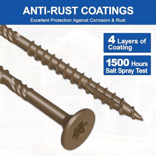 #10 x 3” Deck Screws, 316Pcs Star Drive Wood Screws