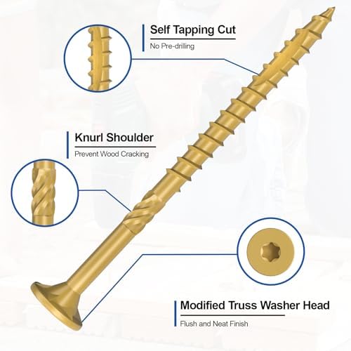 #10 x 4” Deck Screws, 316Pcs Star Drive Wood Screws