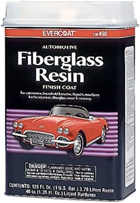 Evercoat Fiberglass Auto Resin - Waterproof & Impact-Resistant Formula - 128 Fl Oz