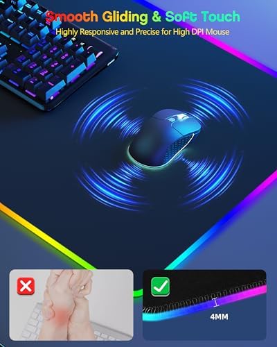 Wireless Charging Mouse Pad with Phone Stand, 31.5"x15.8" Large