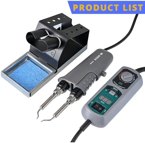 YIHUA 938D Mini Tweezers, 110V Hot Tweezers Soldering SMT for Soldering Desoldering, Portable Soldering Iron Station Kit, LED Display, Auto-off Function, ℃ / ℉