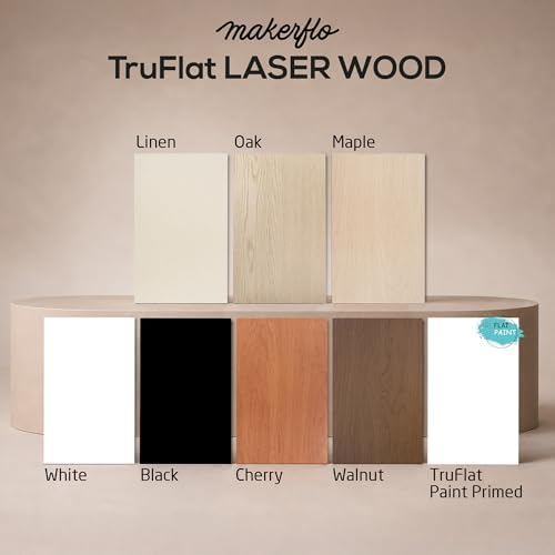 TruFlat Plywood Laser Wood Sheets, 12 x 19 x 1/8 in, Maple, Case of 24