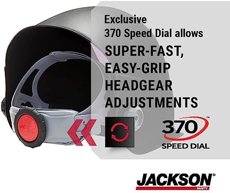 Jackson Safety TRANSLIGHT 555 + Premium Auto Darkening Helmet, Digital Control, 3.86" x 3.23" Viewing Area, 46250