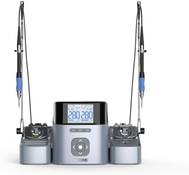 AiXun T420D 200W Dual Channel Electronics Soldering Station with T245/T210/T115 Handle and 9 Tips