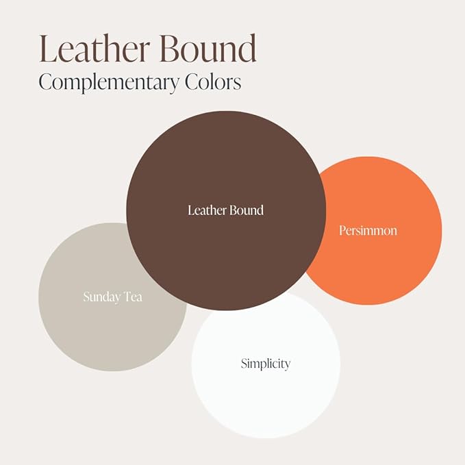 Country Chic All-in-One Chalk Paint for Furniture, Cabinets, Home Decor, Eco-Friendly, Matte Finish, Built-In Primer & Top Coat for Wood, Metal - Leather Bound (Chocolate Brown) - Quart 32 oz (950 ml)