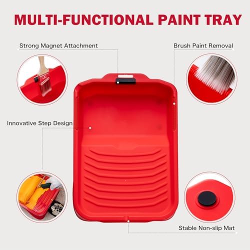 Mister Rui 20-Piece Paint Roller Kit, 4 Inch and 9 Inch Microfiber Rollers