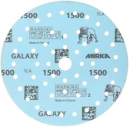Mirka Galaxy Multifit 6 Inch Ceramic Discs, 1500 Grit, Hook & Loop, 50 Pack