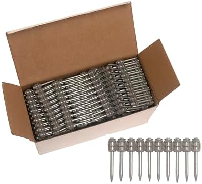 1000x Collated Concrete Nails 1-1/2 Inch (38mm) for Hilti BX 3 (BX3) Cordless Concrete Nailer, B3 MX Collated Strip, Full Round Head Hardened Steel Pins for Metal Track, Drywall & Concrete