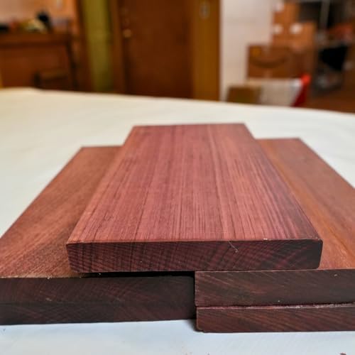 Purpleheart Wood Ends & Cutoffs Box – 10 –12 Pieces Tropical Hardwood S4S Scrap Lumber
