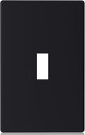 ELEGRP 1-Gang Screwless Toggle Switch Wall Plates, Mid-Size Unbreakable Thermoplastic Faceplate Cover for Wall Switch & Toggle Dimmer Switch, UL Listed (1 Pack, Matte Black)