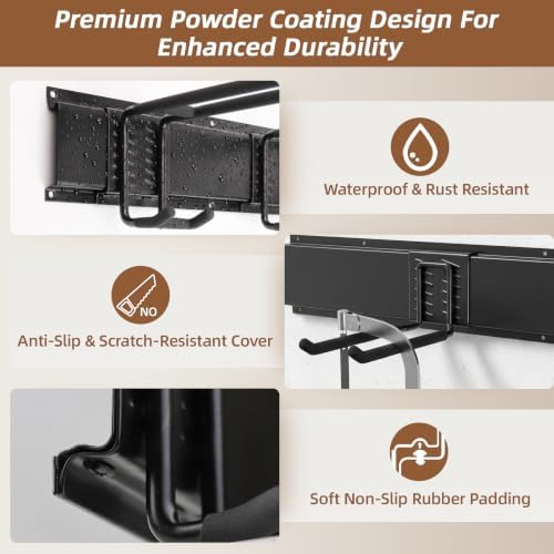 700lbs Garage Tool Organizer Wall Mount 66 Inch Heavy Duty Rack Hooks