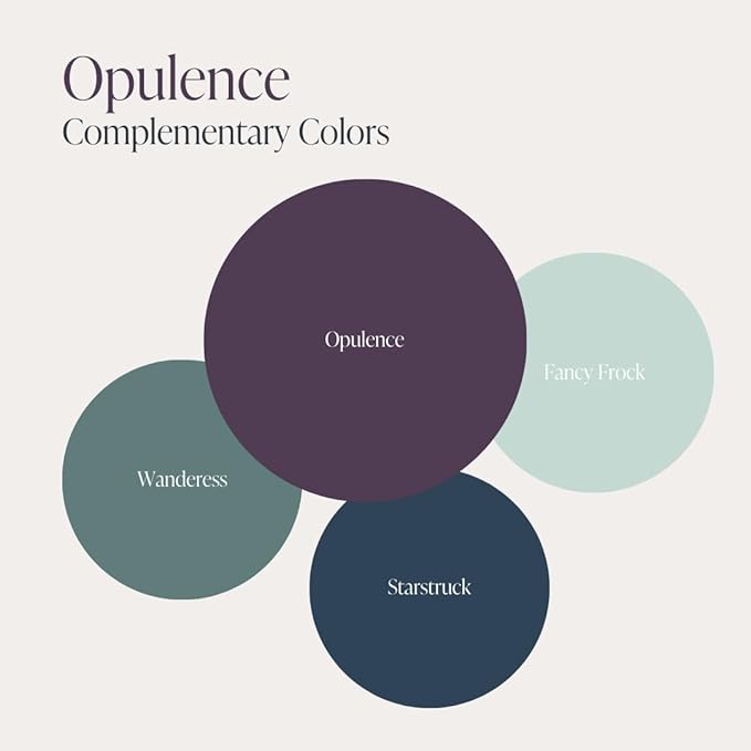 Country Chic All-in-One Chalk Paint for Furniture, Cabinets, Home Decor, Eco-Friendly, Matte Finish, Built-In Primer & Top Coat for Wood, Metal - Opulence (Purple) - Pint 16 oz (475 ml)