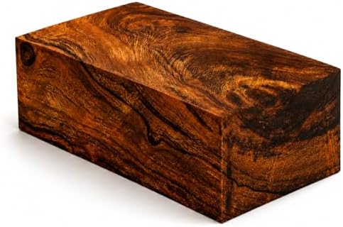 IECAP LLC Desert Ironwood Blanks — 6 x 3 x 2 Inches — Exotic Hardwood Lumber Block for Tool Handles, Knife Handle, Pen Blanks, Carving & DIY Crafts — Natural Ironwood Turning Block for Woodworking