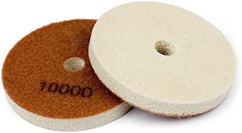 4 Inch Sponge Fiber Diamond Polishing Pads 2-Pack Grit 10000 for Marble Polishing Cleaning