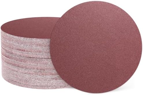 HARFINGTON 50 Pcs 6 Inch Sanding Discs 100 Grit Red Aluminum Oxide