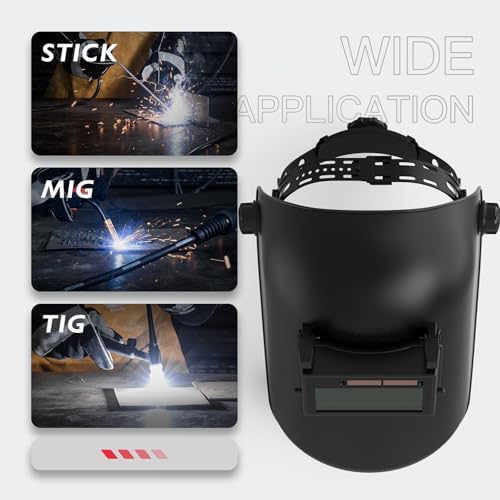 YESWELDER Lightweight, Durable Flip Front Welding Helmet, Sugar Scoop Pipeline Welding Hood Welding mask