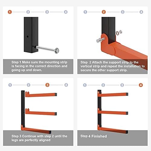 WALMANN Lumber Storage Rack for Garage, Wall Mount Heavy Duty Lumber Racks