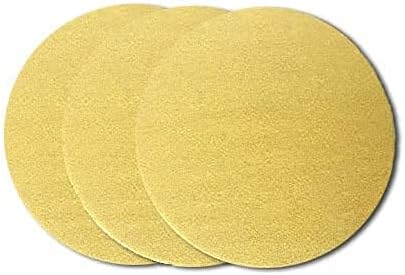 Starcke 5 inch Sanding Discs Hook and Loop Round Sand Paper Discs 50 Pack, 800 Grit Gold Aluminum Oxide No Hole Hook and Loop Sanding Disc, Orbital Sander Pads for Wood, Paint, Primer, Metal