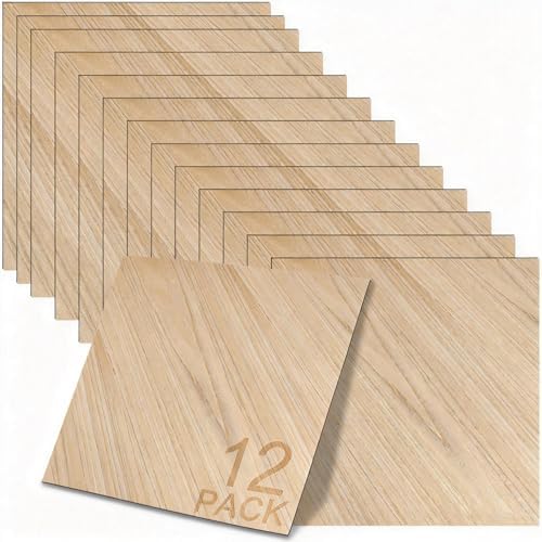 GSCIT Club 12 PCS Maple Wood Veneer, 8 inch x 8 inch Wood Edge Banding Pre-glued Flexible, Veneer Tape Banding for Cabinet Repair Furniture Restoration