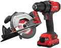 CRAFTSMAN V20 Cordless Power Tool Combo Kit, with Drill/Driver, Circular Saw, 2 Batteries and Charger (CMCK202C2)