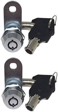 5/8" Tubular Cam Locks (180° Chrome, 2-Pack) RV Toolbox Cabinet Replacement