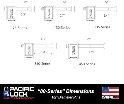 PACLOCK's 80-Series Trailer Hitch Lock, UCS, YK-2" Pin for Yakima Bike Racks, High Performance 6-Pin Cylinder, One Lock Keyed to a Number U-Pick! w/ 2 Keys, Blue