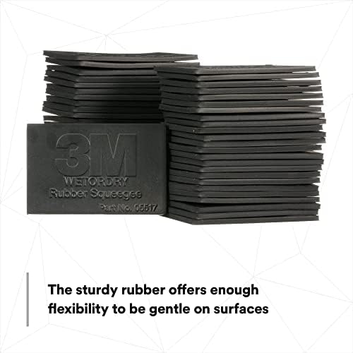 3M Wetordry Rubber Squeegee 05517, 2-3/4 in x 4-1/4 in, Comfort Fit