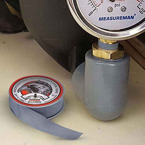 SUPPLYGIANT UUD3496H-10 PTFE Thread Seal Tape for Plumbers, Gray 3/4 Inch x 1296 Inch (Pack of 10 Rolls)