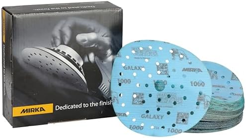 Mirka Galaxy Multifit 6 Inch Ceramic Discs, 1000 Grit, Hook & Loop, 50 Pack