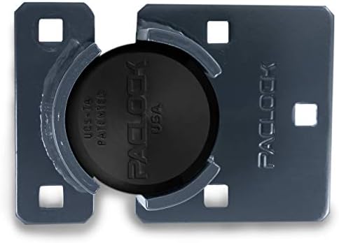 PACLOCK's UCS-7A/775 Hasp and Puck Combo Kit, High Performance 6-Pin Cylinder, One Lock Keyed to a Number U-Pick! w/ 2 Keys, Black Anodized Aluminum, Double Coated Grey Hasp
