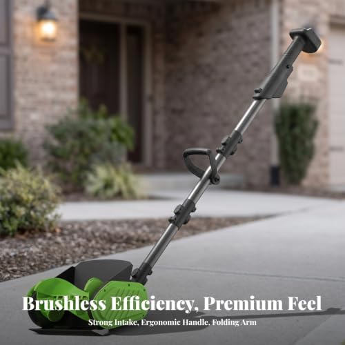 Maintenance Handheld Snow Compact, Cordless Snow, Powerful, Tool, for Sidewalks, Green