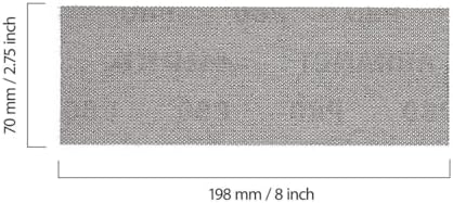 Mirka Abranet 2.75x8 Inch 80 Grit Mesh Sanding Sheets Hook & Loop, 50 Pack