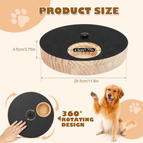 Dog Nail Scratch Board - Adjustable Speed Dog Nail File Toy with Treat Box