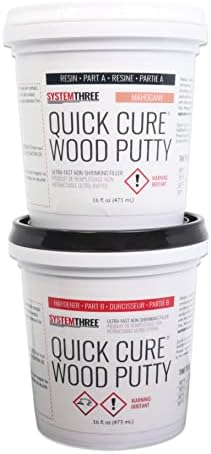 System Three Quick Cure Putty, Mahogany, Quart Kit