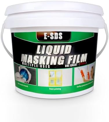 E-SDS Masking Liquid Tape, 32 fl.oz Transparent Peelable Coating for Window