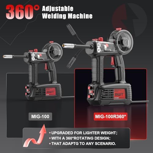 100A Handheld MIG Welder Machine,110V portable MIG Weld with 360°Mig Torch