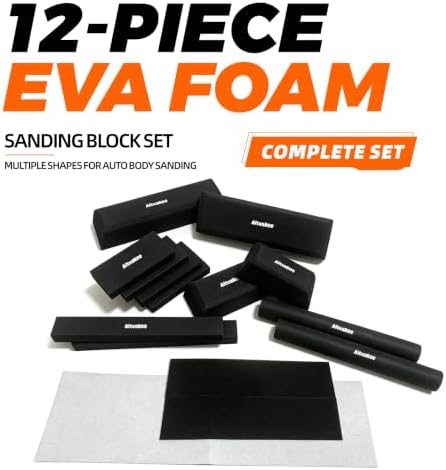 Sanding Blocks 12Pcs EVA Foam Wet Dry Sponge for Auto Wood