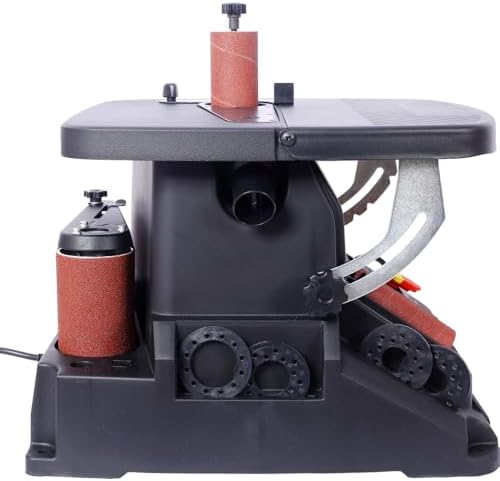 Vertical Oscillating Spindle Sander & Belt Sander, 2 in 1 Combination Woodworking Machine with Dual-Action Functionality