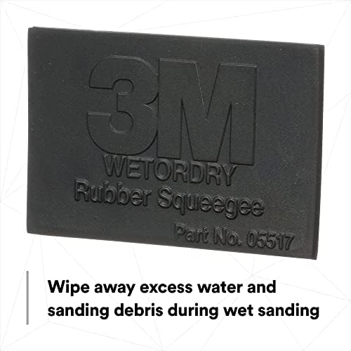 3M Wetordry Rubber Squeegee 05517, 2-3/4 in x 4-1/4 in, Comfort Fit