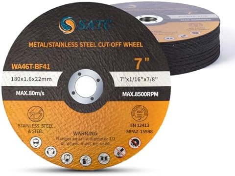 S SATC 7" Cutting Wheel 25 PCS Metal Cutting Blade 7 x 1/16 x 7/8 inch Cutting Disc Die Grinder Disc Fits Angle Grinder Air Tool