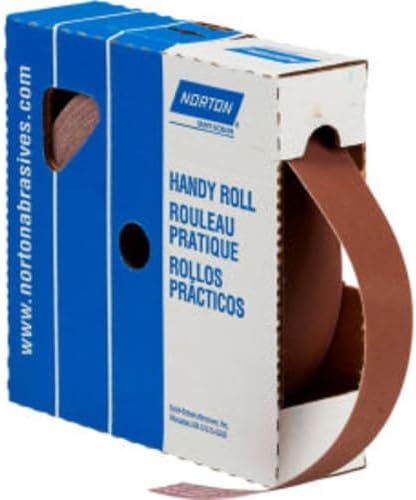 Norton Metalite Cloth Backed Sandpaper Roll, 320 Grit Sandpaper, Woodworking and Automotive Sandpaper, 1-1/2 Inches Wide, Continuous Roll of 50 Yards