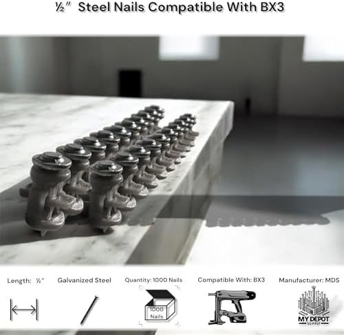 BX3 ½″ Steel Nails For Hilti BX3-1,000 X-S B3 MX STEEL NAILS Compatible