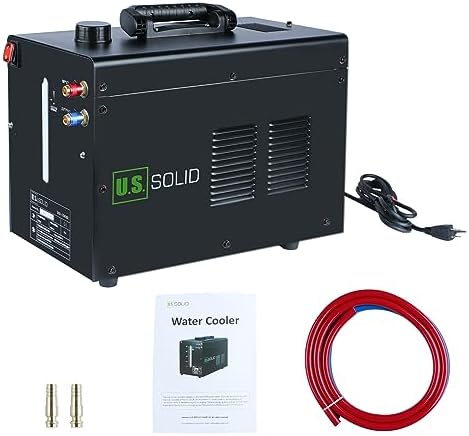 U.S. Solid Water Cooler 10 L - 2.6 gal Tig Welder Torch Water Cooling Machine - Wind Tunnel Heat Dissipation System TIG MIG Welder with Transparent Window - Improved Cooling Effect - Non-Leak Design
