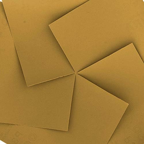 Dura-Gold Premium 1/4 Sheet Gold Sandpaper Sheets, 320 Grit (Box of 400)