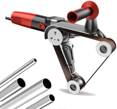 1100W Professional Stainless Steel Pipe Polisher Sander with Sanding Belt, Pole Polisher, Steel Pipe Grinder, Belt Sander,Alumina Oxide Sanding Belt