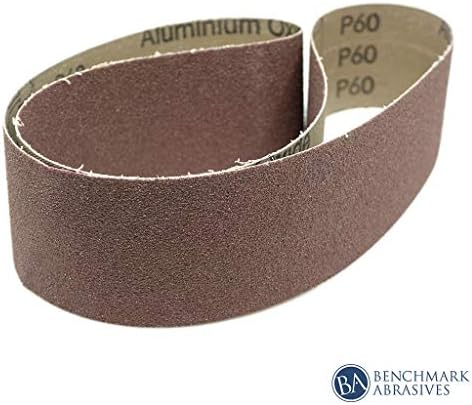 Benchmark Abrasives 2" x 36" Aluminum Oxide Sanding Belts for Grinding Deburring Polishing Rust Removal on Metal, Stainless Steel, and Carbon Steel, Use with Belt Disc Sander (6 Pack) - (40 Grit)