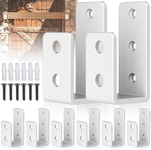 2x4 Door Barricade Brackets, 3mm Door Reinforcement Security Brackets(8PCS)