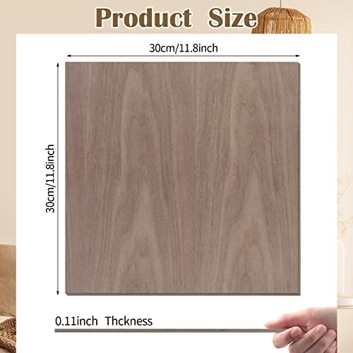 24 Pcs Walnut Unfinished Wood Craft, 12 x 12 x 1/8 Inch - 3mm Thick Walnut Unfinished Plywood for Laser Cutting & Engraving, School DIY Projects, Painting, Fretwork, CNC Cutting, and Wood Burning