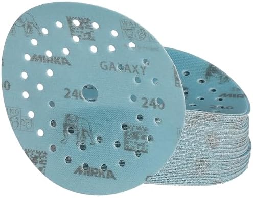 Mirka Galaxy Multifit 5 Inch Ceramic Sandpaper 240 Grit Hook & Loop 50 Pack
